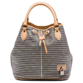 Borsa Satchel Louis Vuitton Monogram Eden Neo Grigia
