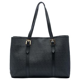 Tote Fendi Zucchino in tela rivestita nera