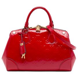Borsa Satchel Louis Vuitton Monogram Vernis Santa Monica Rossa