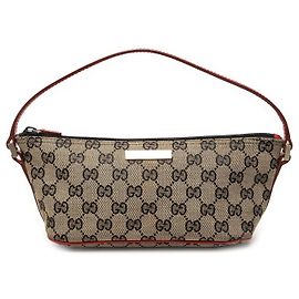 Bolso de hombro Boat en lona GG de Gucci beige