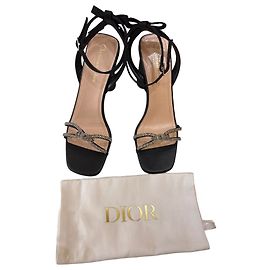 Sandali con tacco Gem da donna Christian Dior in pelle con cristalli 100