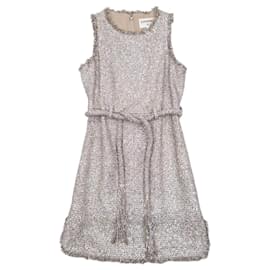 Chanel by Karl Lagerfeld C18 ‘Greek’ Metallic Tweed Tassel Mini Dress