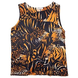 Canotta Yves Saint Laurent Rive Gauche by Tom Ford con stampa tigrata