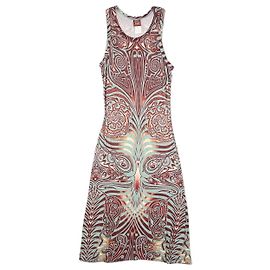 Vestido Maxi Jean Paul Gaultier SS96 "Cyberbaba" con Tatuajes Tribales Maori