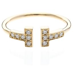 Tiffany & Co Anello Tiffany T-wire in Oro Rosa con Diamanti