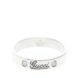 Gucci Icon Print Ring mit Diamanten