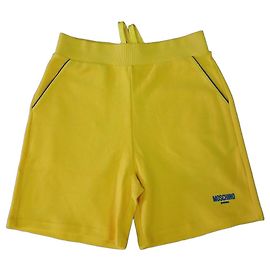 Pantaloncini Moschino Swim in misto cotone giallo