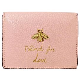 Gucci Bi-Fold Portemonnaie aus rosa Leder