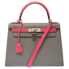 Hermès Borsa HERMES Kelly 28 in Pelle Grigia - 103792