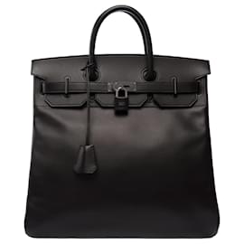 Hermès Sac HERMES Haut a Courroies en Cuir Noir - 103791