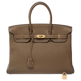 Borsa HERMES Birkin 35 in Pelle Étoupe - 103793 - Hermès