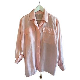 Saint Laurent Rive Gauche rosa Leinenhemd