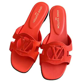 Sandali bassi Louis Vuitton LV Logo arancione