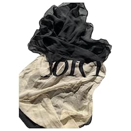 Foulard in seta Dior Logo Nero e Beige