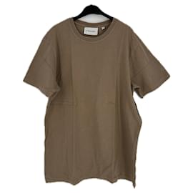 Frame Denim T-Shirt aus Baumwolle Beige Größe L