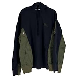 NIKE X SACAI Sweatshirt Black and Khaki - Autre Marque