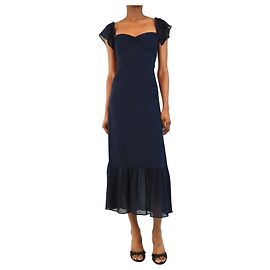 Reformation Ärmelloses Midi-Kleid in Marineblau - Größe XS