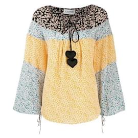 Lanvin Blusa in seta stampa floreale multicolore