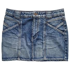 Minifalda de denim Saint Laurent Paris