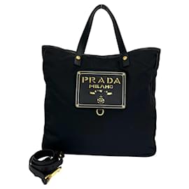 Borsa a tracolla 2-Way Prada in nylon e pelle Saffiano