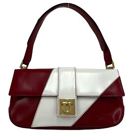 Borsa semi one shoulder in pelle con dettagli Gancini Salvatore Ferragamo
