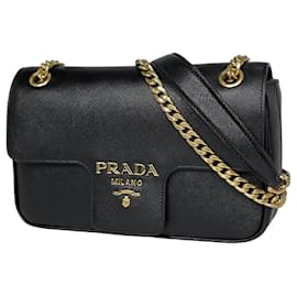 Borsa a tracolla Prada in pelle nera