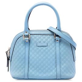 Sac Dome Mini Microguccissima Bleu Gucci