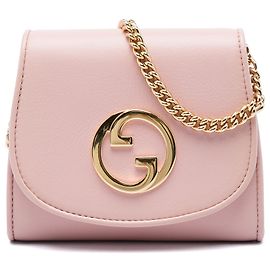 Gucci Blondie Wallet on Chain aus Kalbsleder in Rosa, Medium