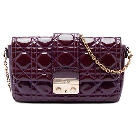 Dior Purple Patent Cannage New Lock Pouch Crossbody
