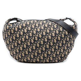 Borsa a tracolla Dior Blue Oblique Canvas