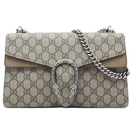 Bolsa de Ombro Gucci Dionysus Medium GG Supreme Bege