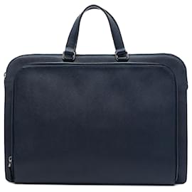 Borsa da lavoro Prada Blue Saffiano