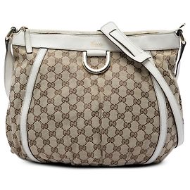 Gucci Beige GG Canvas Abbey D Ring Crossbody