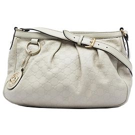 Gucci White Guccissima Sukey Crossbody