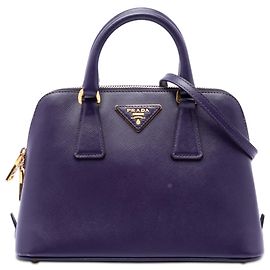 Bolso Prada Purple Small Saffiano Lux Promenade Satchel