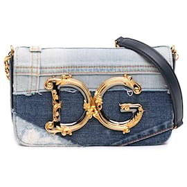 Borsa a tracolla Dolce & Gabbana Blue Denim DG Girls