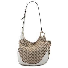 Borsa a tracolla Gucci Charlotte in tela GG beige