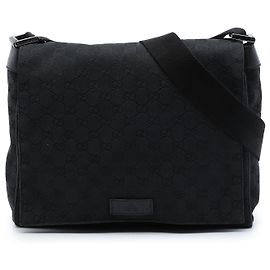 Borsa a tracolla Gucci in tela GG nera