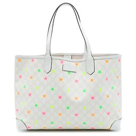 Borsa Tote Gucci White GG Supreme Stars