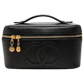 Borsa Vanity Chanel Black CC Caviar