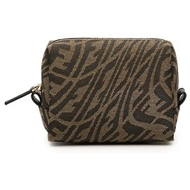 Beauty case Fendi Brown Sarah Coleman Small Zucca Canvas Vertigo