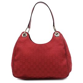 Gucci Red GG Canvas Colbert Shoulder Bag