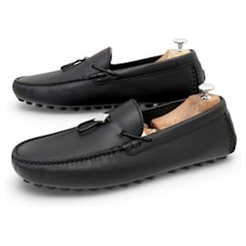 NEUE DIOR ODEON DRIVER CD DIAMOND 43 SCHWARZE LEDERLOAFER MOCASSINS - Dior