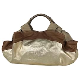 Loewe Nappa Aire Handbag in Gold