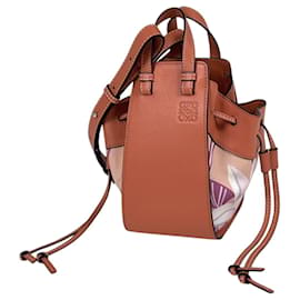 Borsa a mano Loewe Paula's Ibiza Hammock Mini in pelle floreale