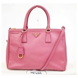 Prada Double Zip Lux Convertible Tote Saffiano Leather XL