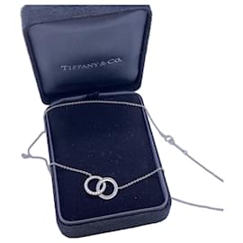 Collana Tiffany & Co. Charma Doppio Anello Diamanti Oro Bianco 18k