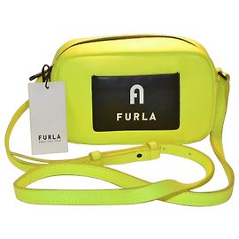 Borsa a tracolla Furla in pelle giallo neon