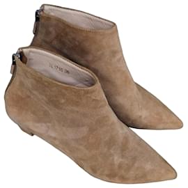 Dior Botines de ante marrón