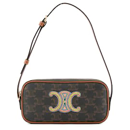 CELINE - Mini Triomphe Schultertasche aus monogrammiertem beschichtetem Canvas - Céline